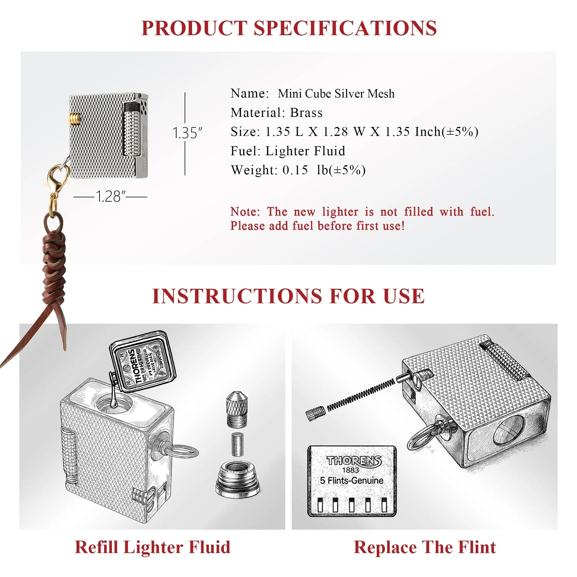 Mini Cube Silver Mesh THORENS