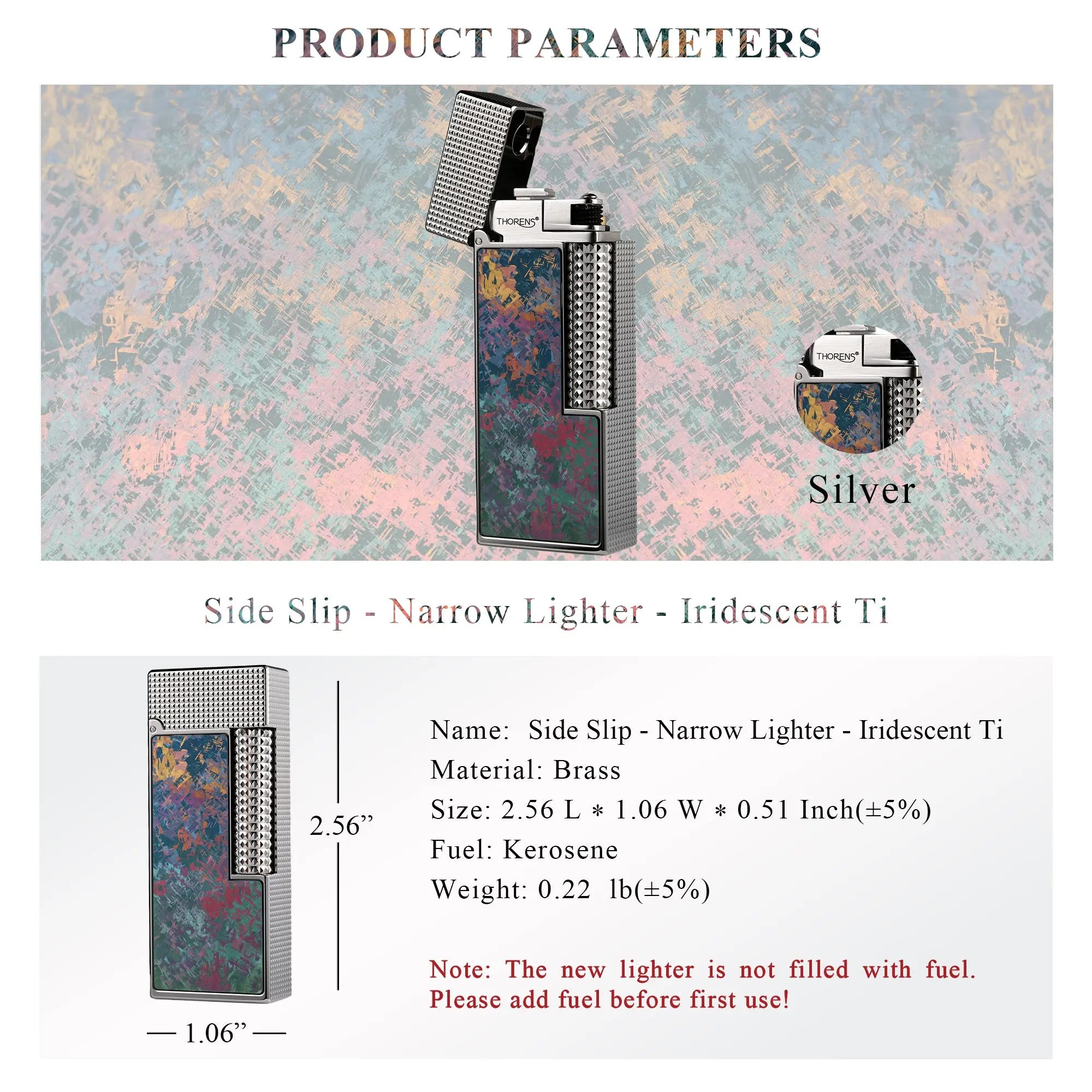 2025 New Products｜Side Slip - Narrow Lighter - Iridescent Ti THORENS