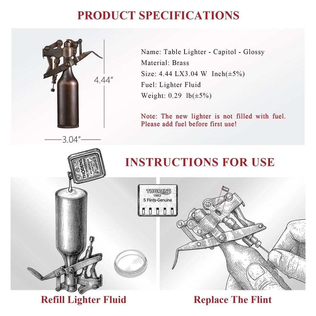 Table Lighter - Capitol - Glossy THORENS