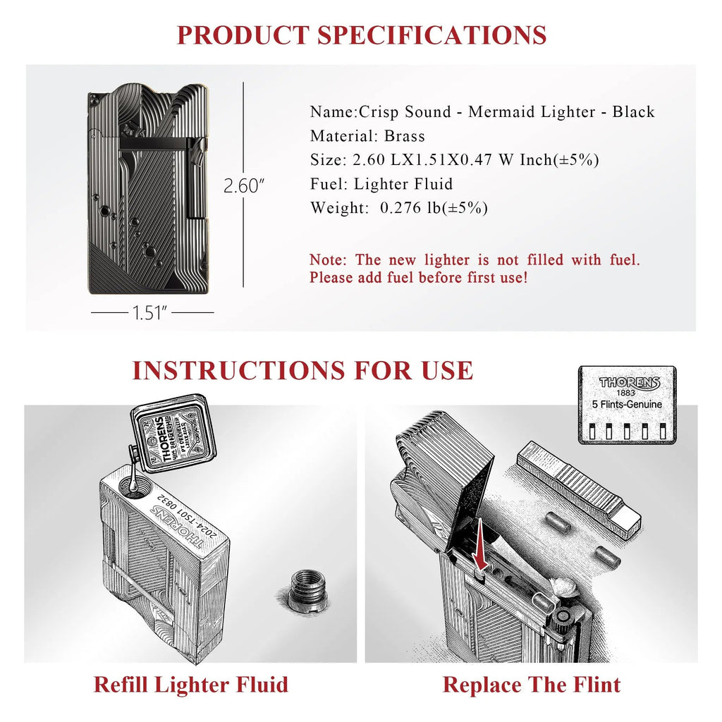 Crisp Sound - Mermaid Lighter - Black THORENS