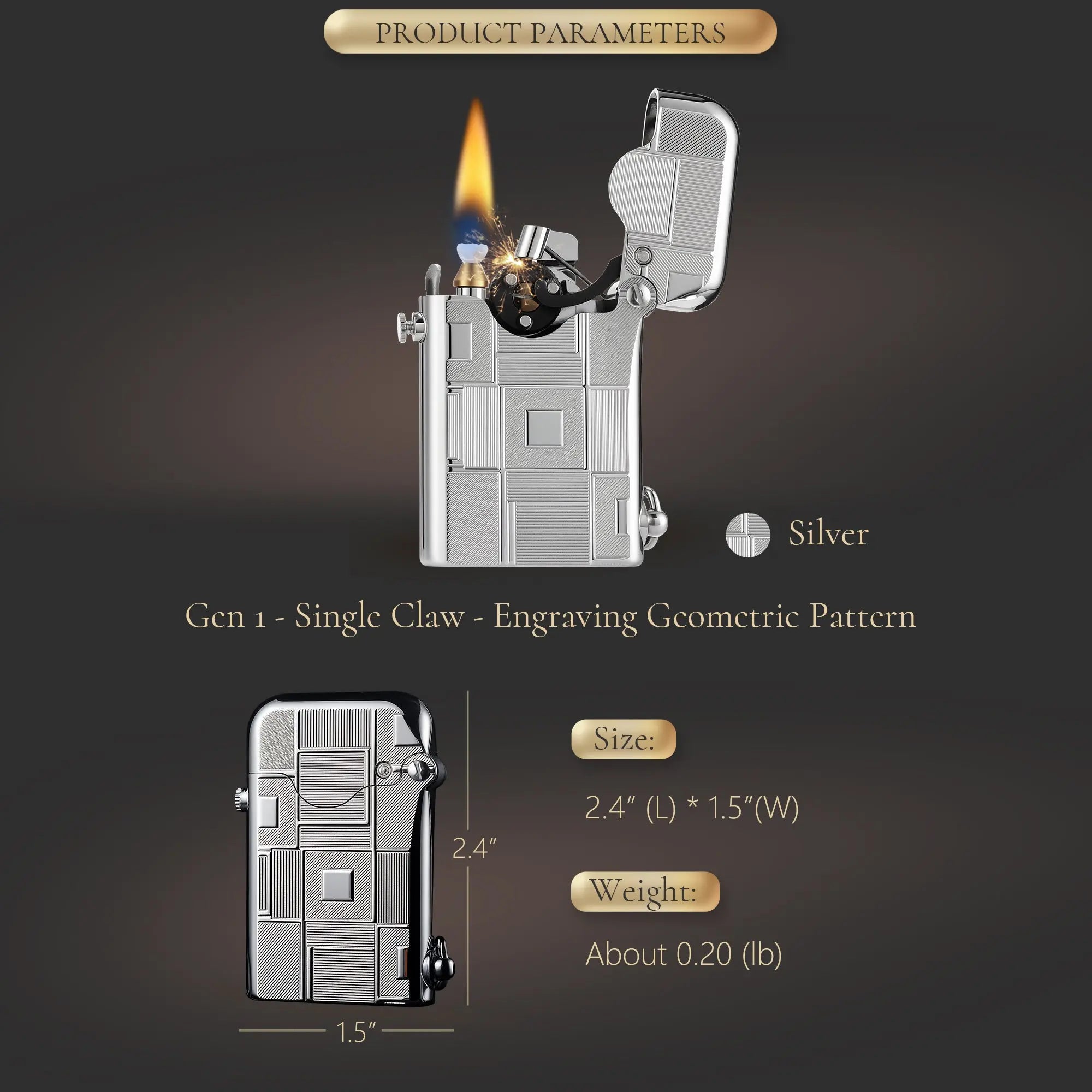Single CLAW classic lighter Brass Lighter Thorens Lighter Metal Lighter Famous Lighter Cigar Lighter Vintage Lighter elite lighter refillable lighter reusable lighter windproof lighter