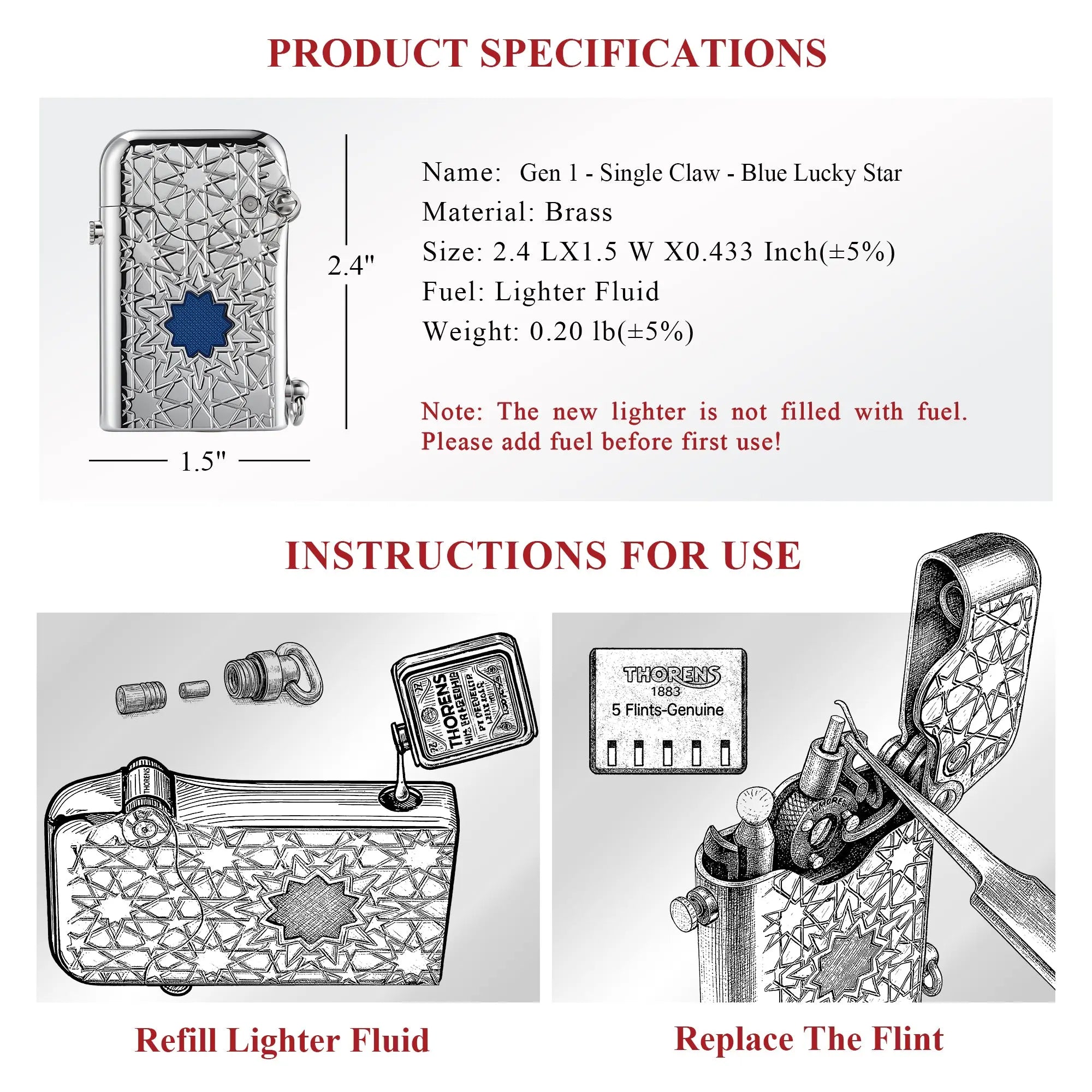 Gen 1 - Single Claw - Blue Lucky Star THORENS