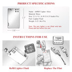 Zapalovač ASPREY - Stříbrný