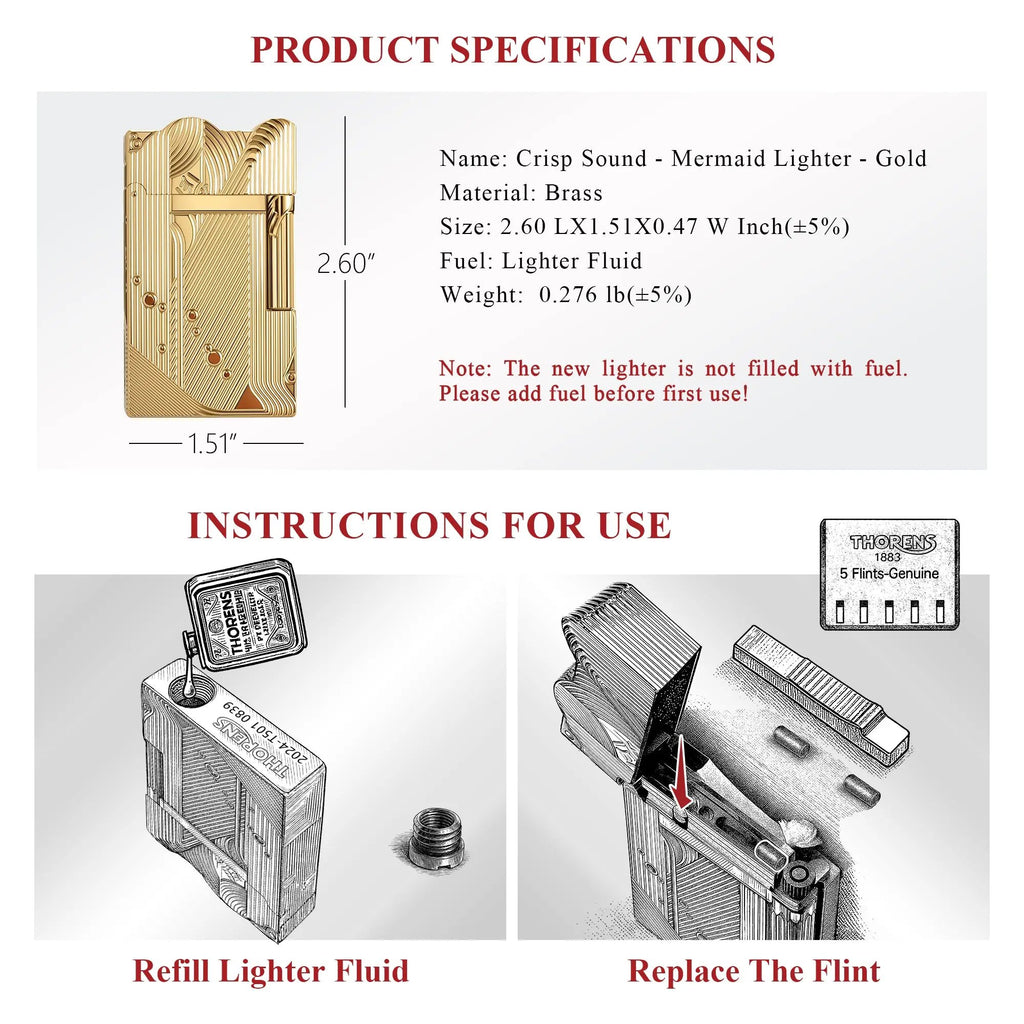 Crisp Sound - Mermaid Lighter - Gold THORENS