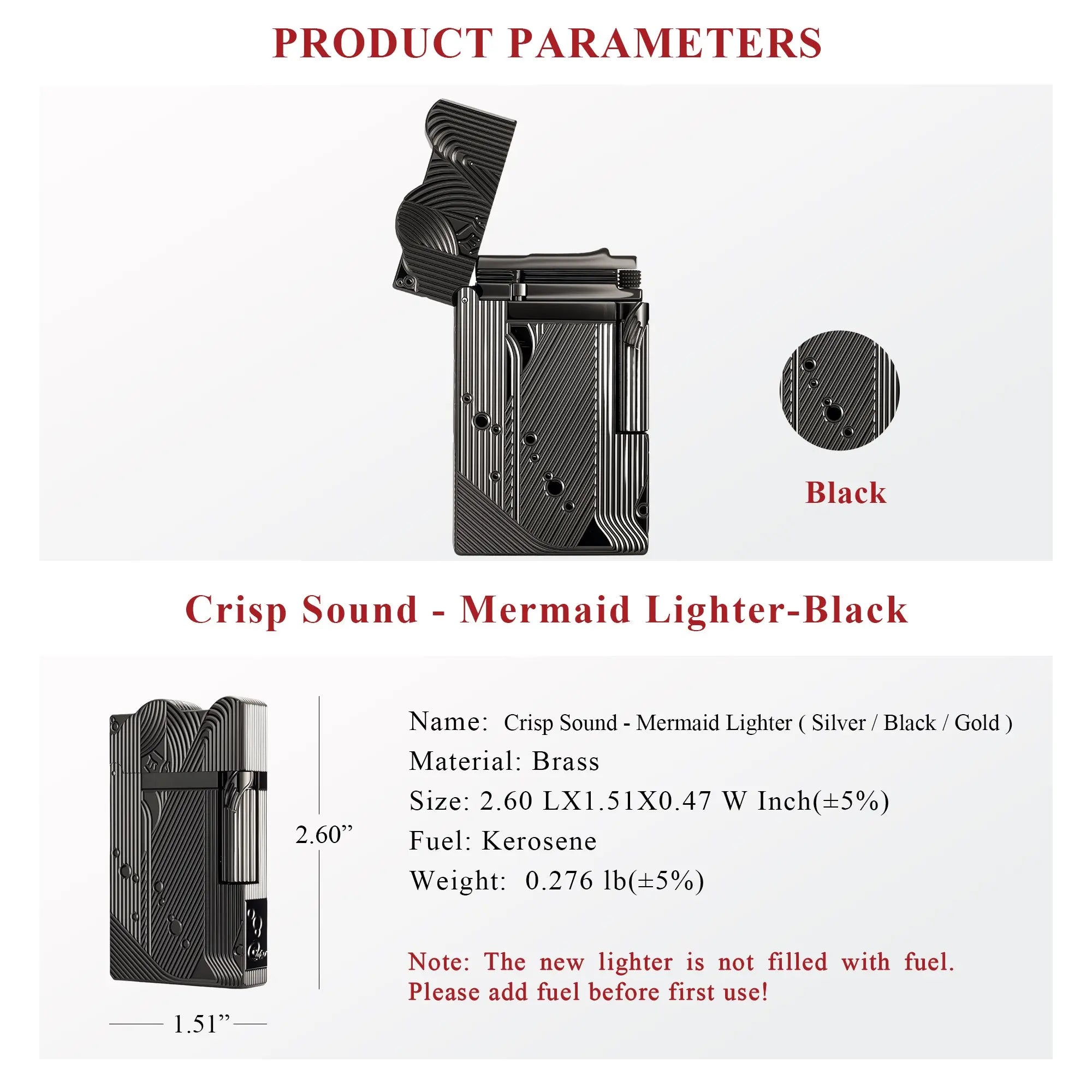 Crisp Sound - Mermaid Lighter - Black THORENS