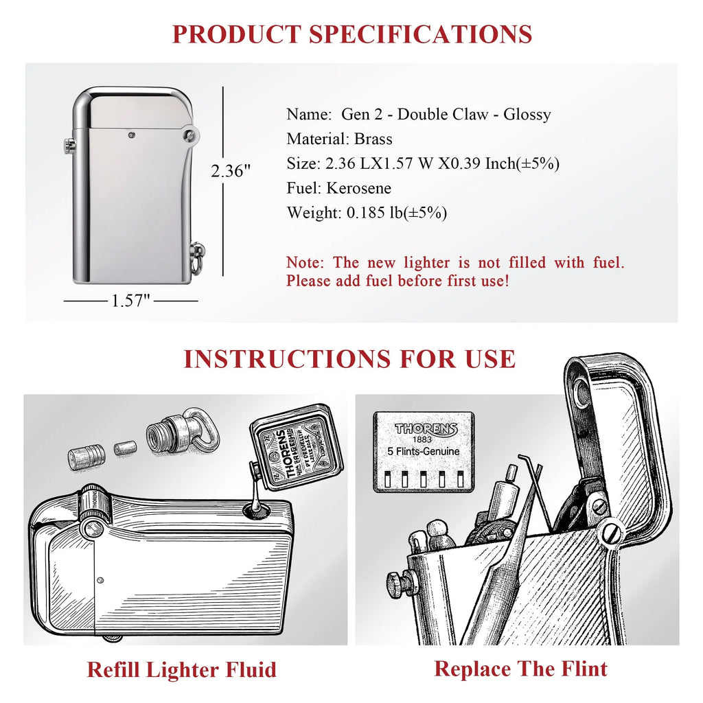 Gen 2 - Double Claw - Glossy - Silver THORENS