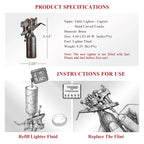 Table Lighter - Capitol - Hand Carved Cracks THORENS