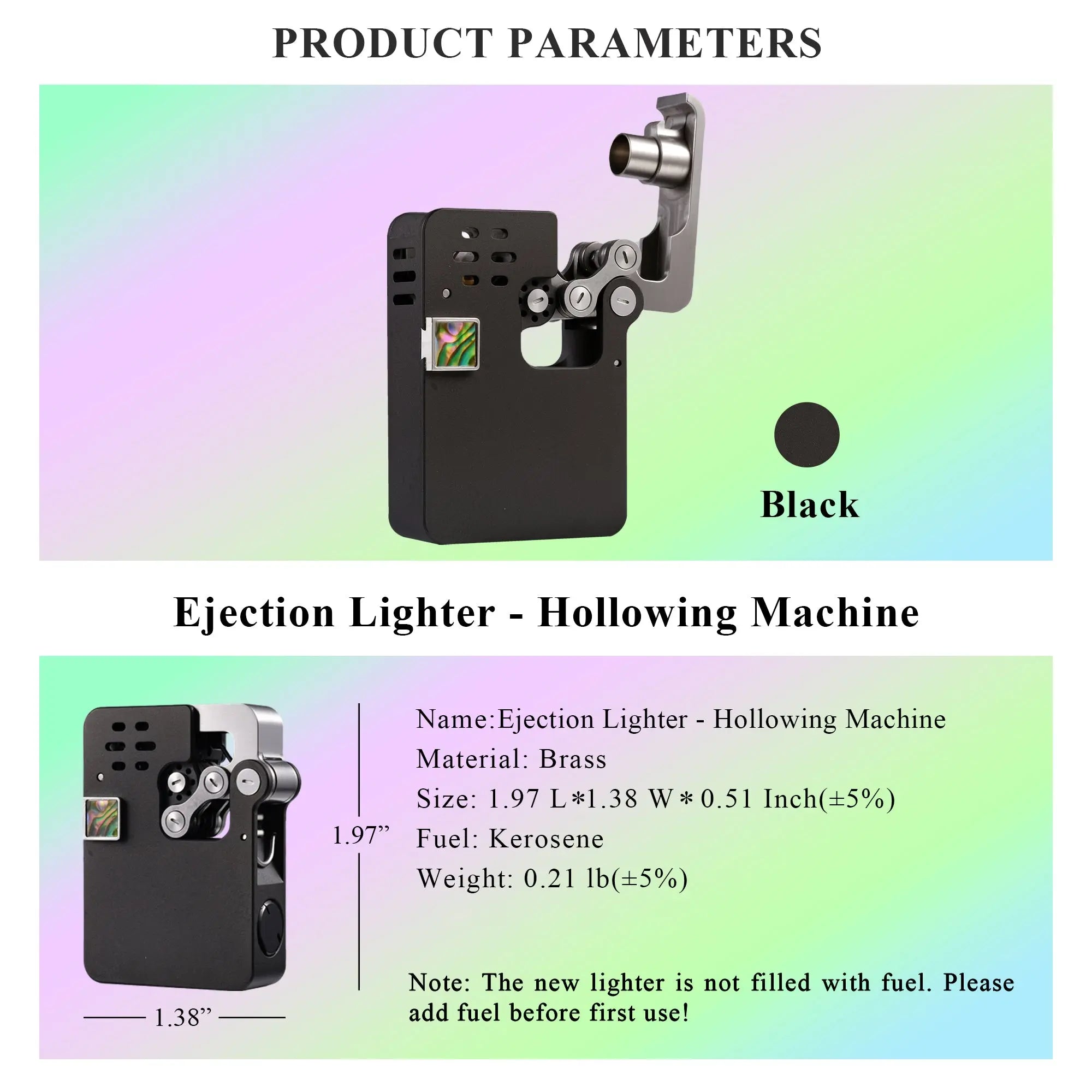 2025 New Products｜Ejection Lighter - Hollowing Machine - Black THORENS