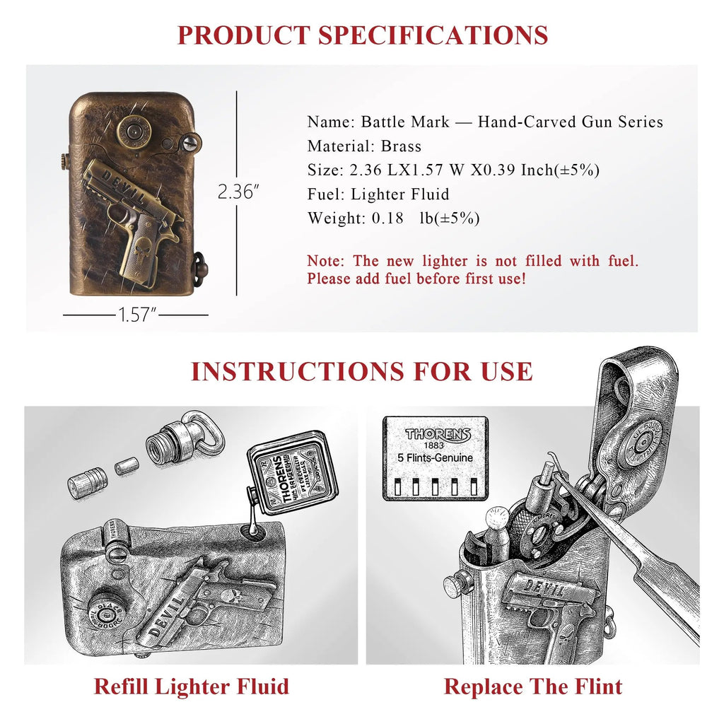 Gen 1 - Single Claw - Battle Mark — Hand-Carved Gun Series THORENS