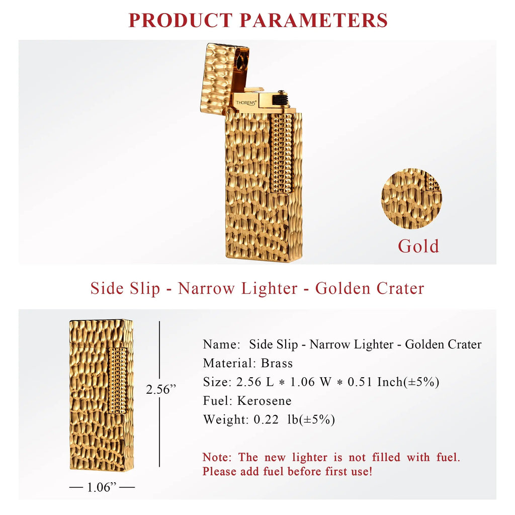 2025 New Products｜Side Slip - Narrow Lighter - Golden Crater THORENS