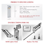 Three-Section Stick Lighter - Silver