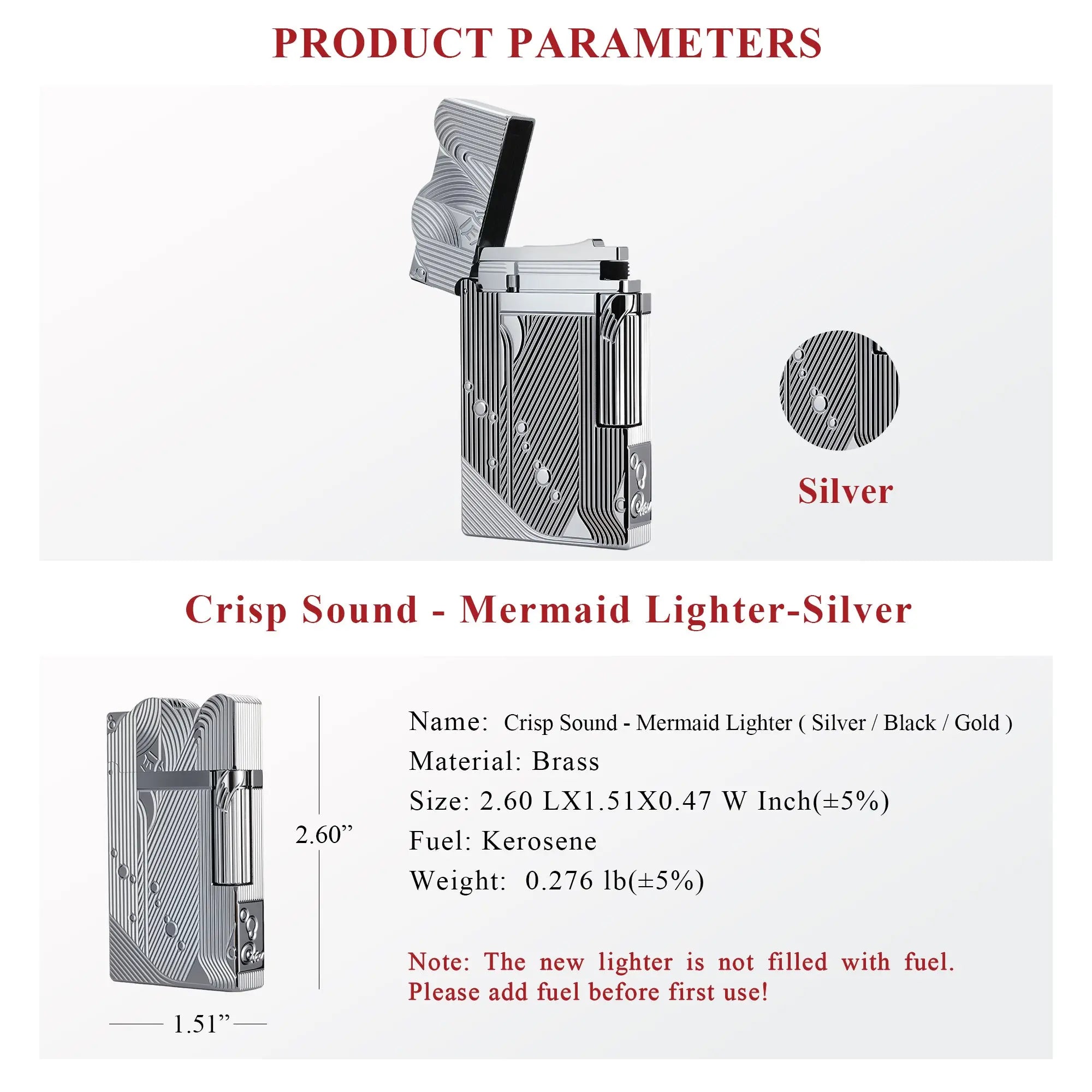 Crisp Sound - Mermaid Lighter - Silver THORENS