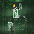 Gen 2 - Double Claw - Green Stripes - Silver THORENS