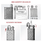 Lockflame - Hand-carved Brick Wall THORENS Lighter Official Site