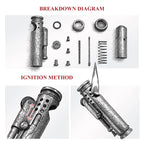 Trench Lighter - Battle Soul - Hand Carved Cracks THORENS