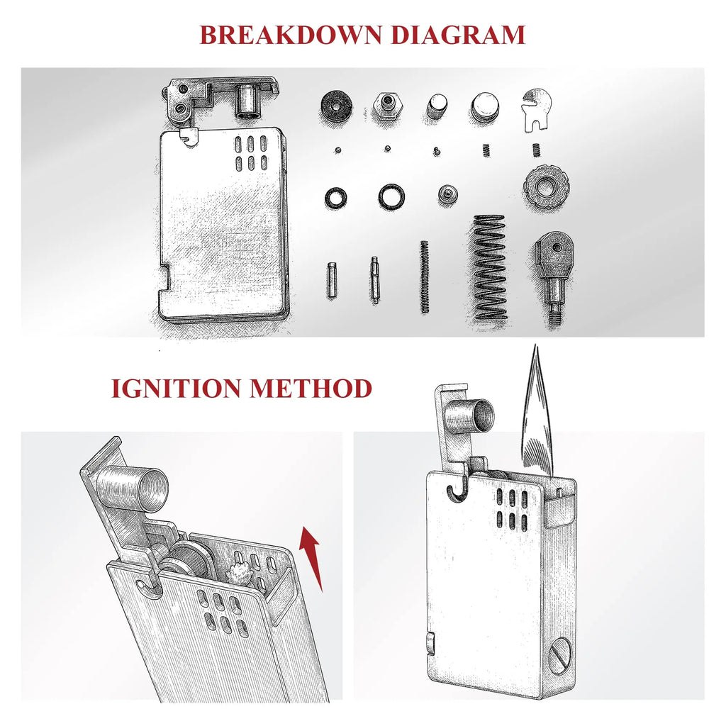 ASPREY Lighter - Glossy -  Brass Finish THORENS