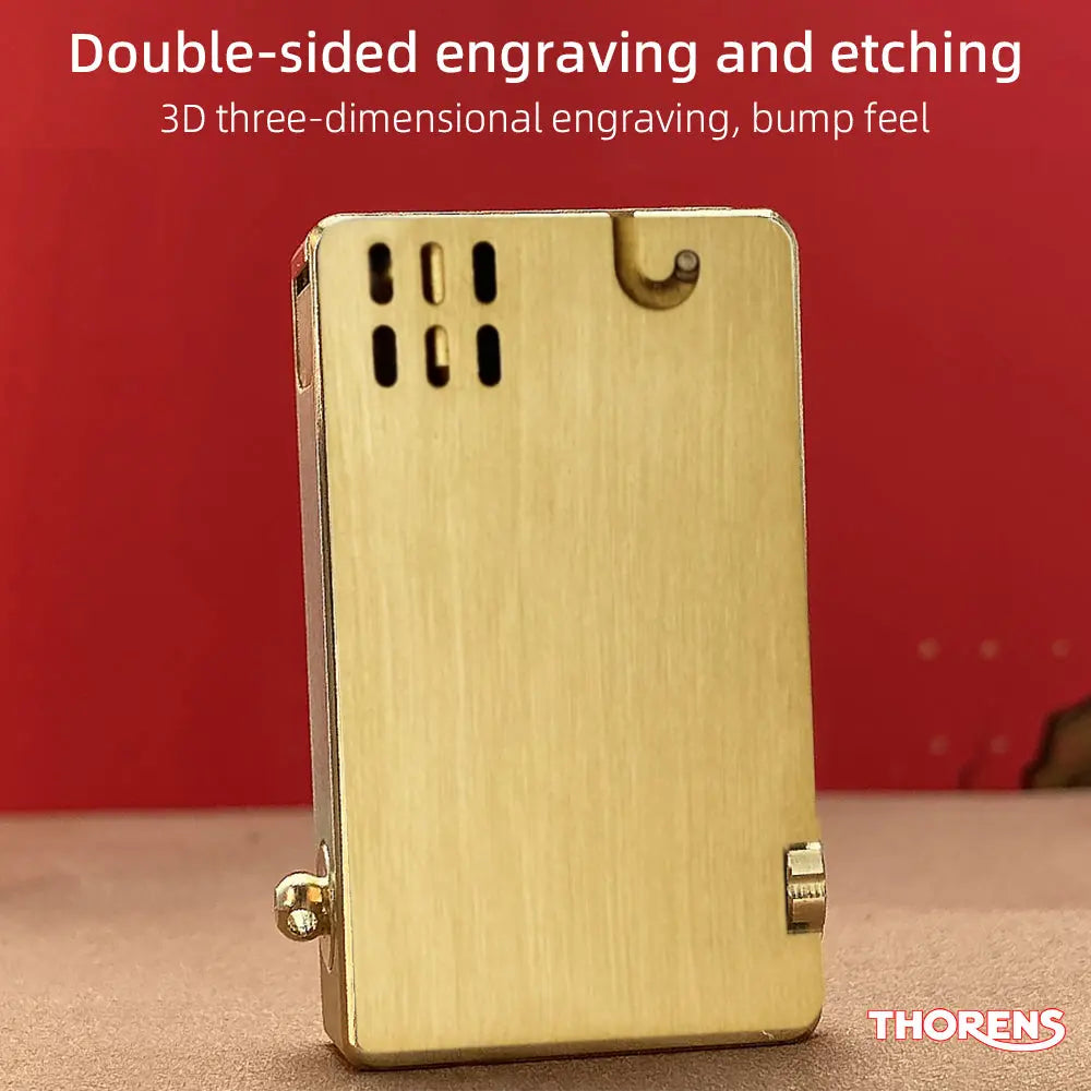 NEW THORENS Creative personality Espuri Open cover automatic kindling Retro brass Windproof kerosene lighter THORENS-USA