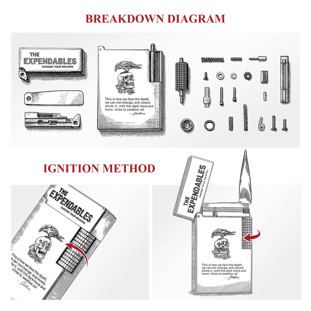 Side Slip - Etched Lighter - THE EXPENDABLES THORENS