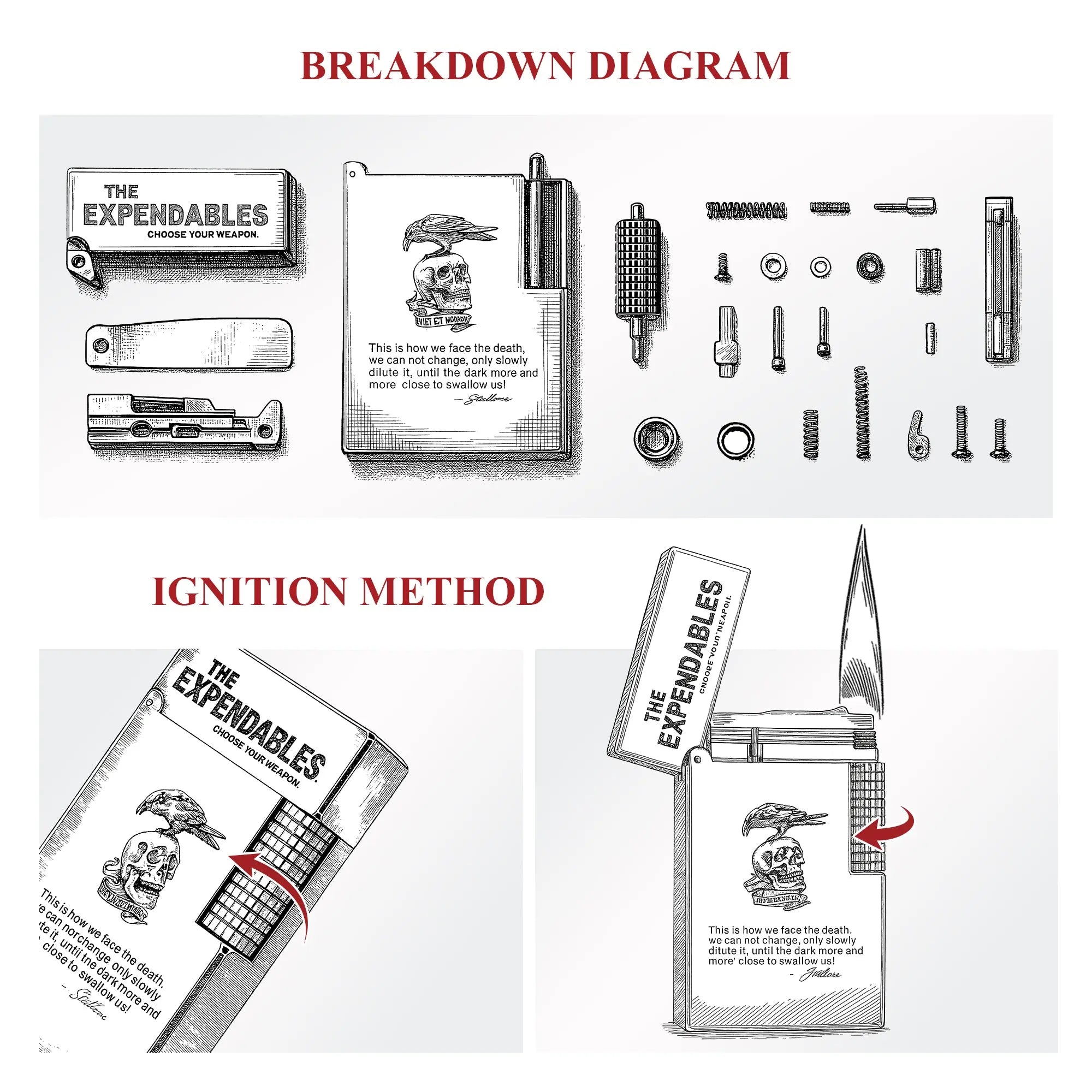 Side Slip - Etched Lighter - THE EXPENDABLES THORENS
