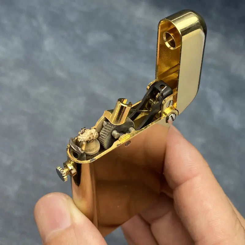 Double Claw - Glossy - Gold thorens lighter cigar lighter double claw lighter metal lighter brass lighter cool lighter lighter gift kerosene lighter classic lighter