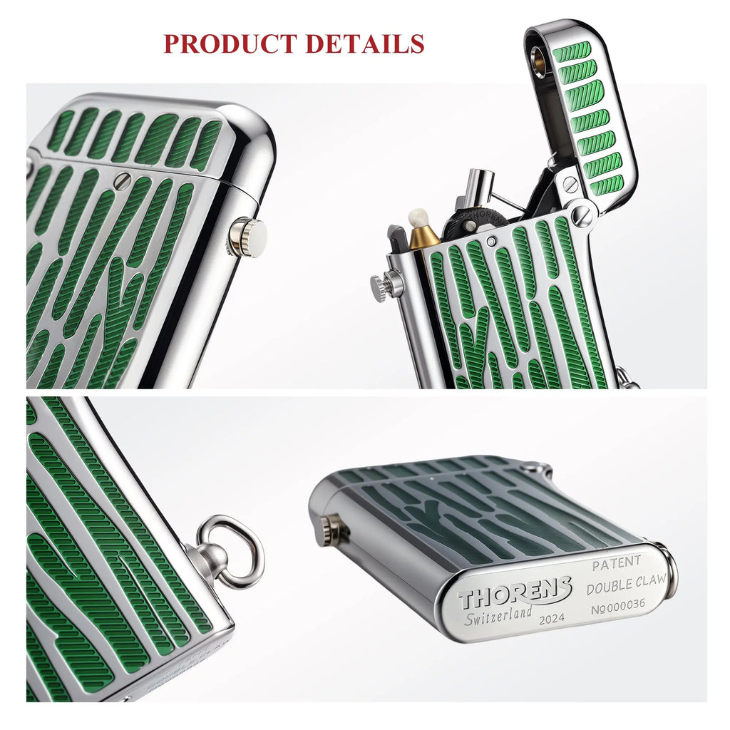 Gen 2 - Double Claw - Green Stripes - Silver THORENS