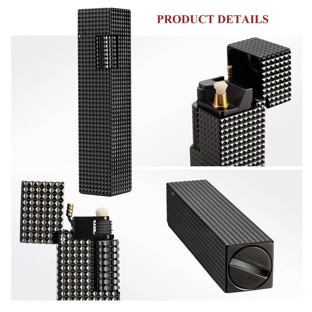 Side Slip - Rectangular Lighter - Small Square - Black THORENS