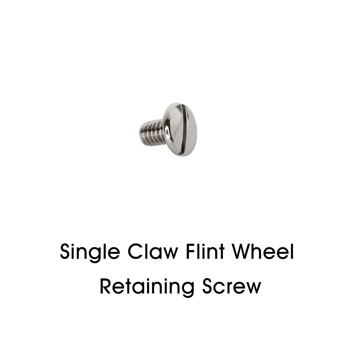 THORENS Single Claw Lighter Replacement Parts precision-engineered flint wheel retaining screw with a polished chrome finish.