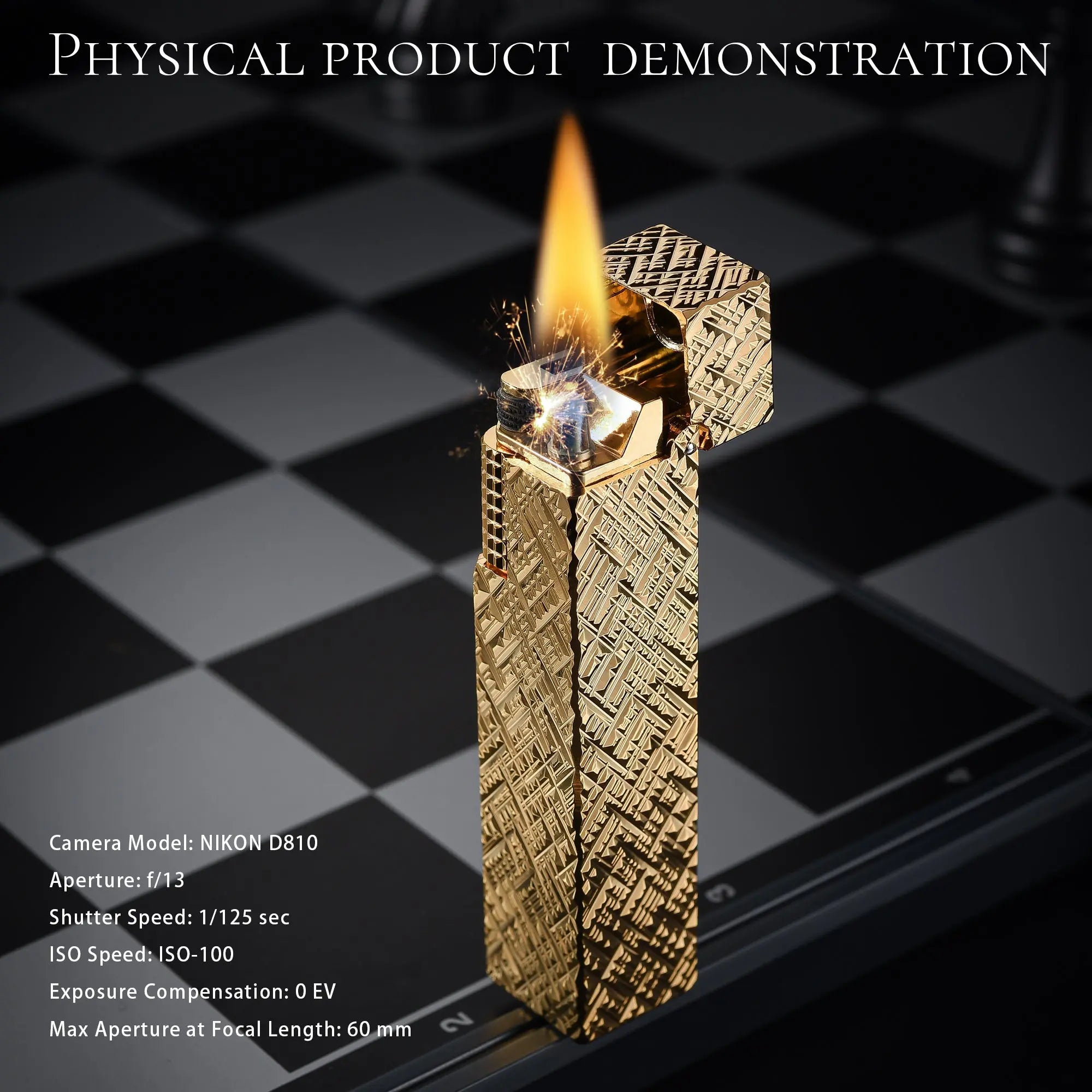 Side Slip - Rectangular Lighter - Golden Etch THORENS