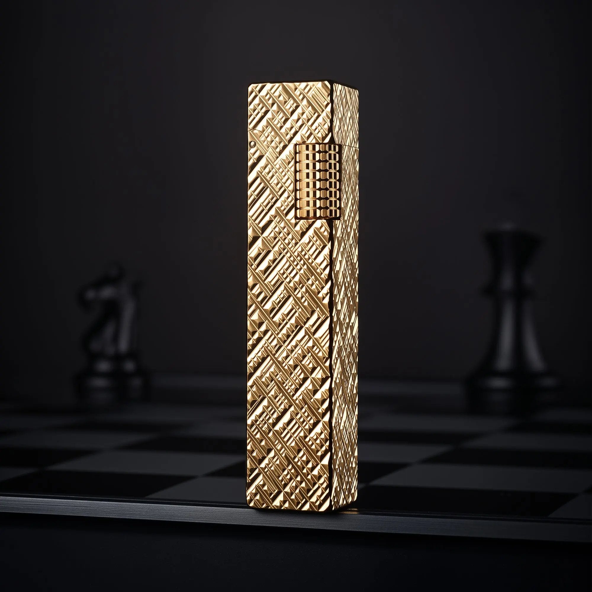 Side Slip - Rectangular Lighter - Golden Carving THORENS