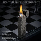 Side Slip - Rectangular Lighter - Black Carving THORENS
