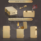 Semi-Automatic Ignition Lighter - Glossy - Copper Color THORENS