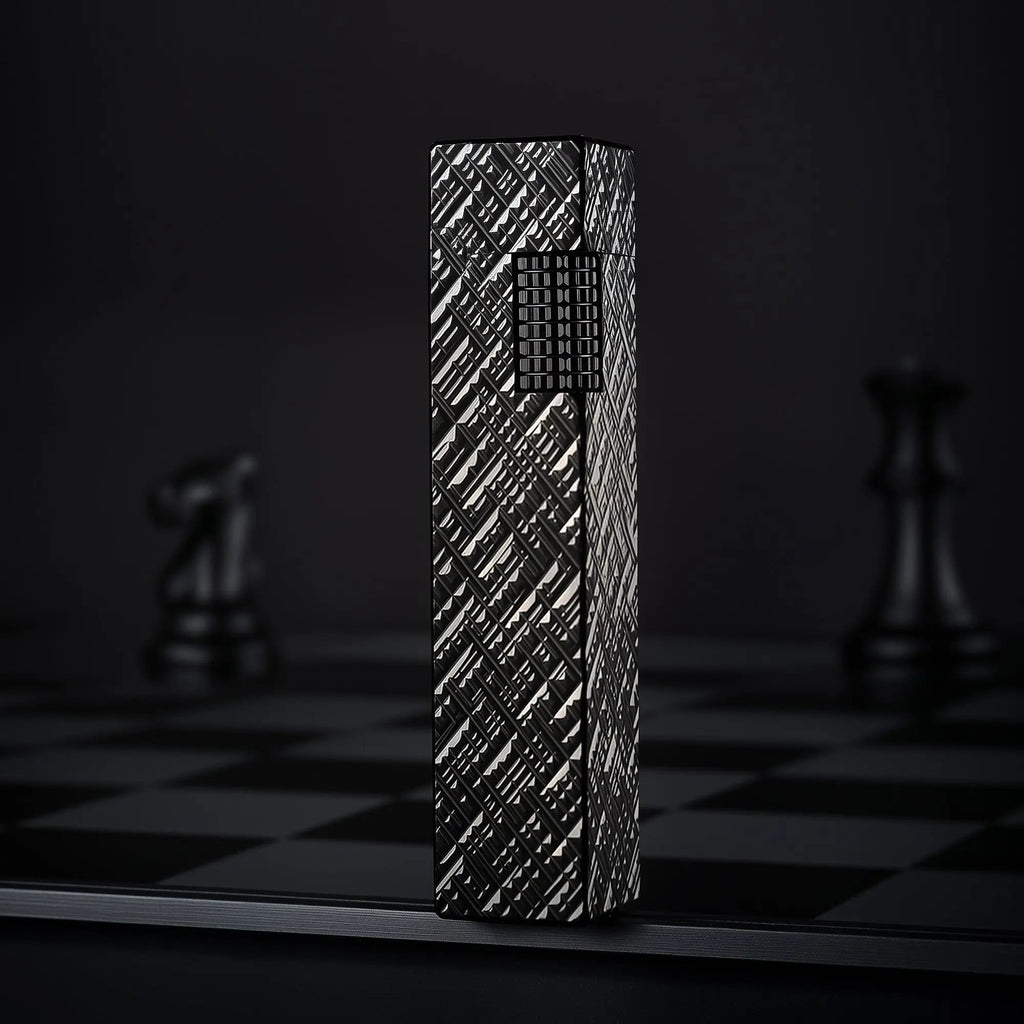 Side Slip - Rectangular Lighter - Black Carving THORENS