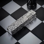 Side Slip - Rectangular Lighter - Silver Carving THORENS