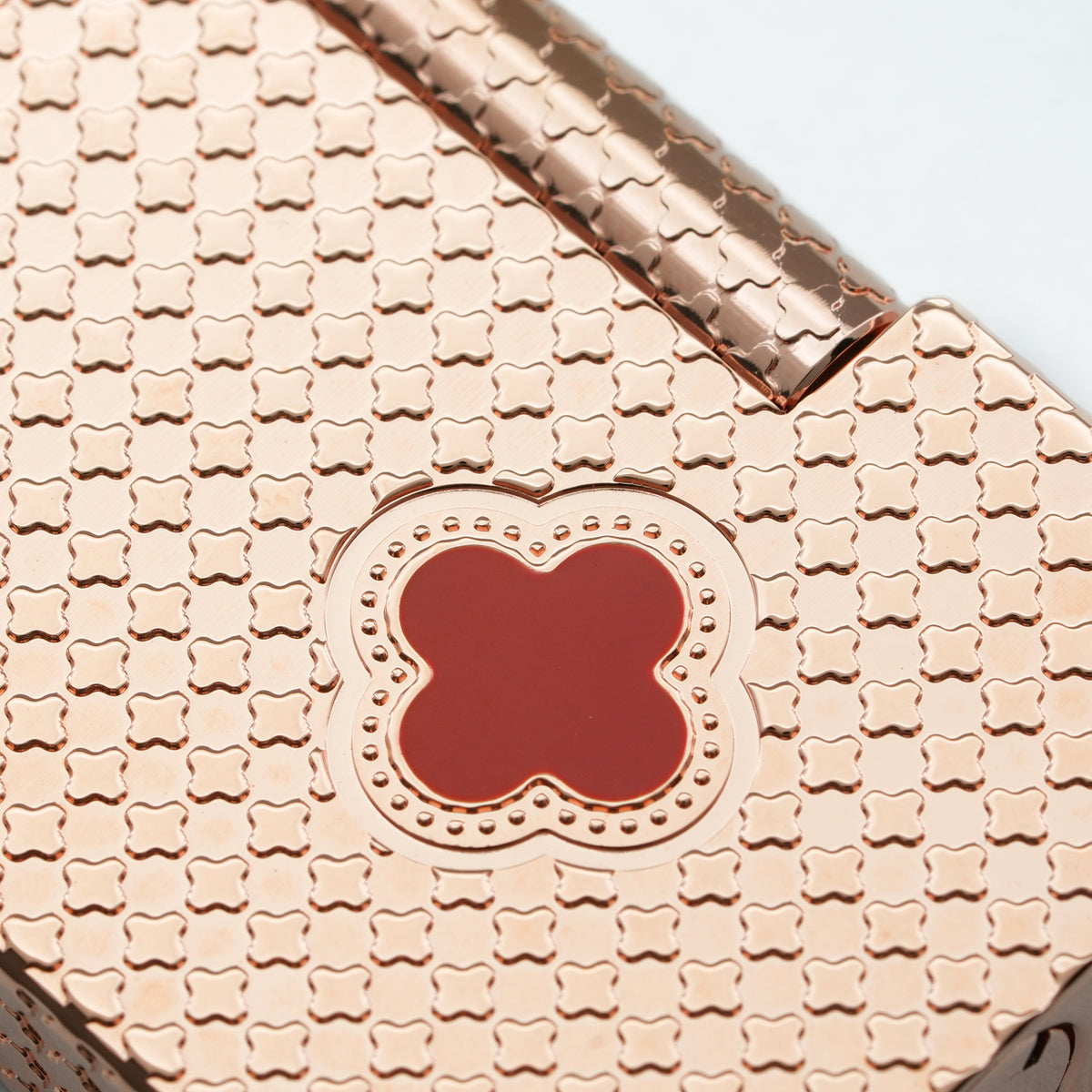Clover Monogram Rose Gold- Ruby Clover
