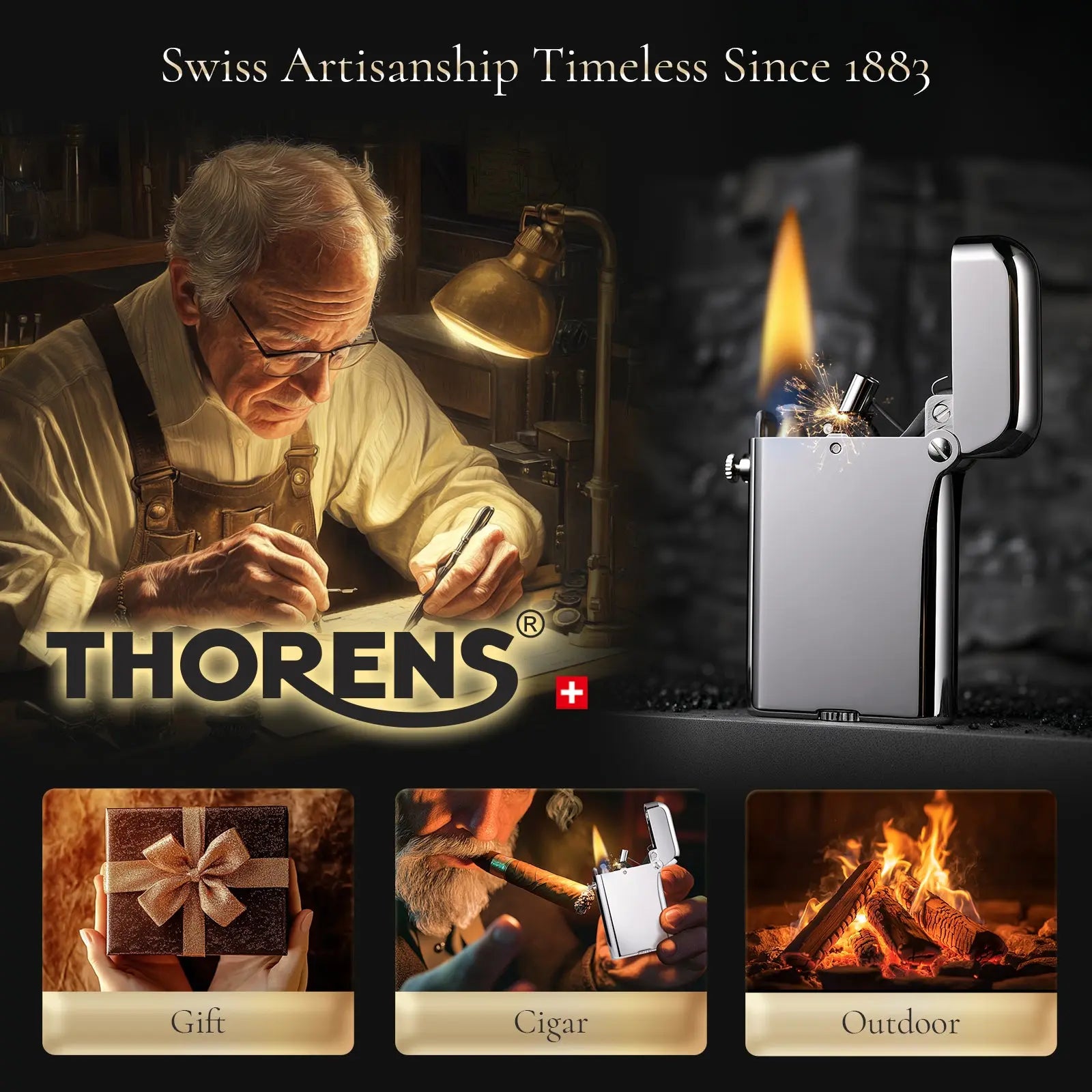 Gen 4 - Double Claw - Glossy - Silver (Bottom Fill Kerosene) THORENS