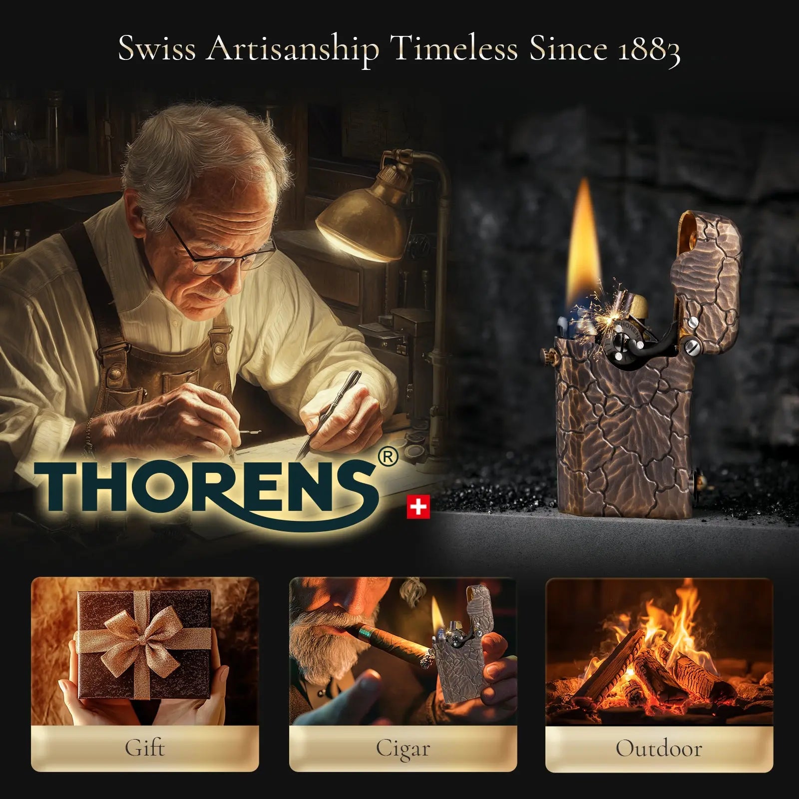 2025 New Products｜Gen 1 - Single Claw - Hand-Carved Earth Fissure Texture THORENS