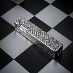 Side Slip - Rectangular Lighter - Silver Carving THORENS