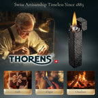 Side Slip - Rectangular Lighter - Black Carving THORENS