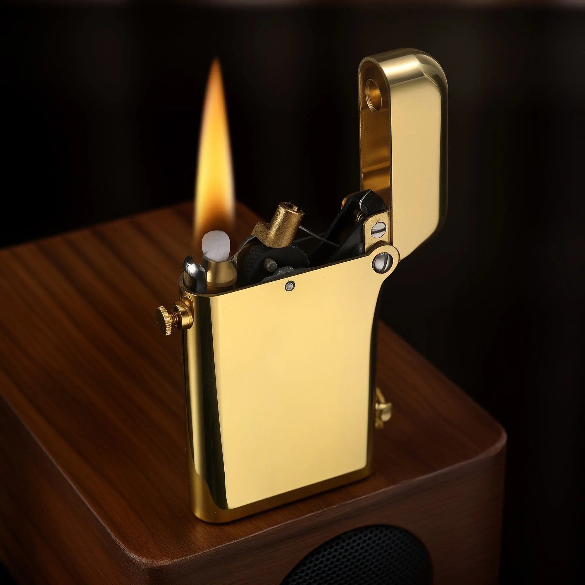 Solid Copper Double Claw Mechanism Lighter EDC Collectible