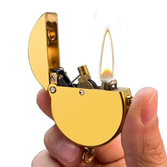 NEW THORENS Mini-kerosene Lighter,Round Double Claw Vintage Pocket Watch Lighter, Mechanical Automatique Lighter,Creative Gift for Men