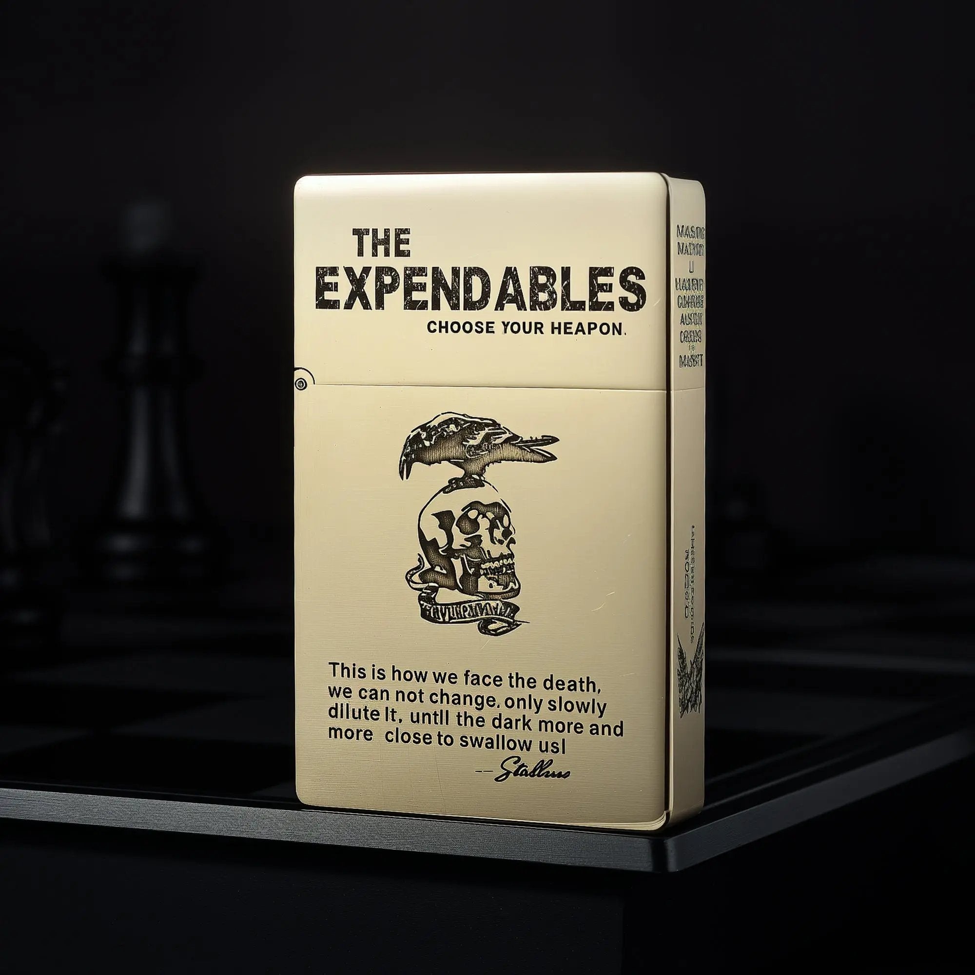 THORENS Expendables真鍮製オイルライター｜スカル猛禽彫刻 防風