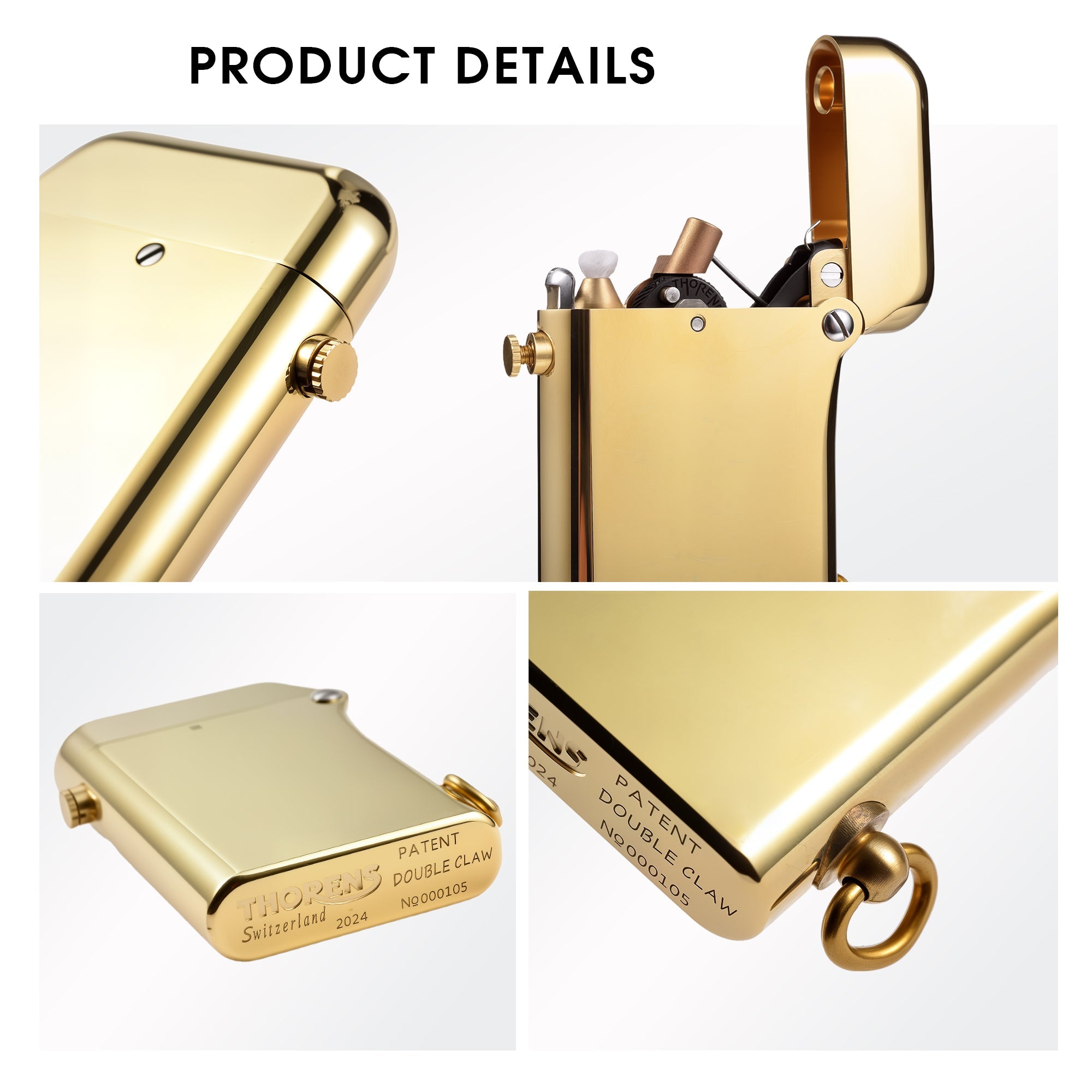 洋楽 13th Draft Solid Copper Double Claw Mechanism Lighter EDC Collectible | THORENS
