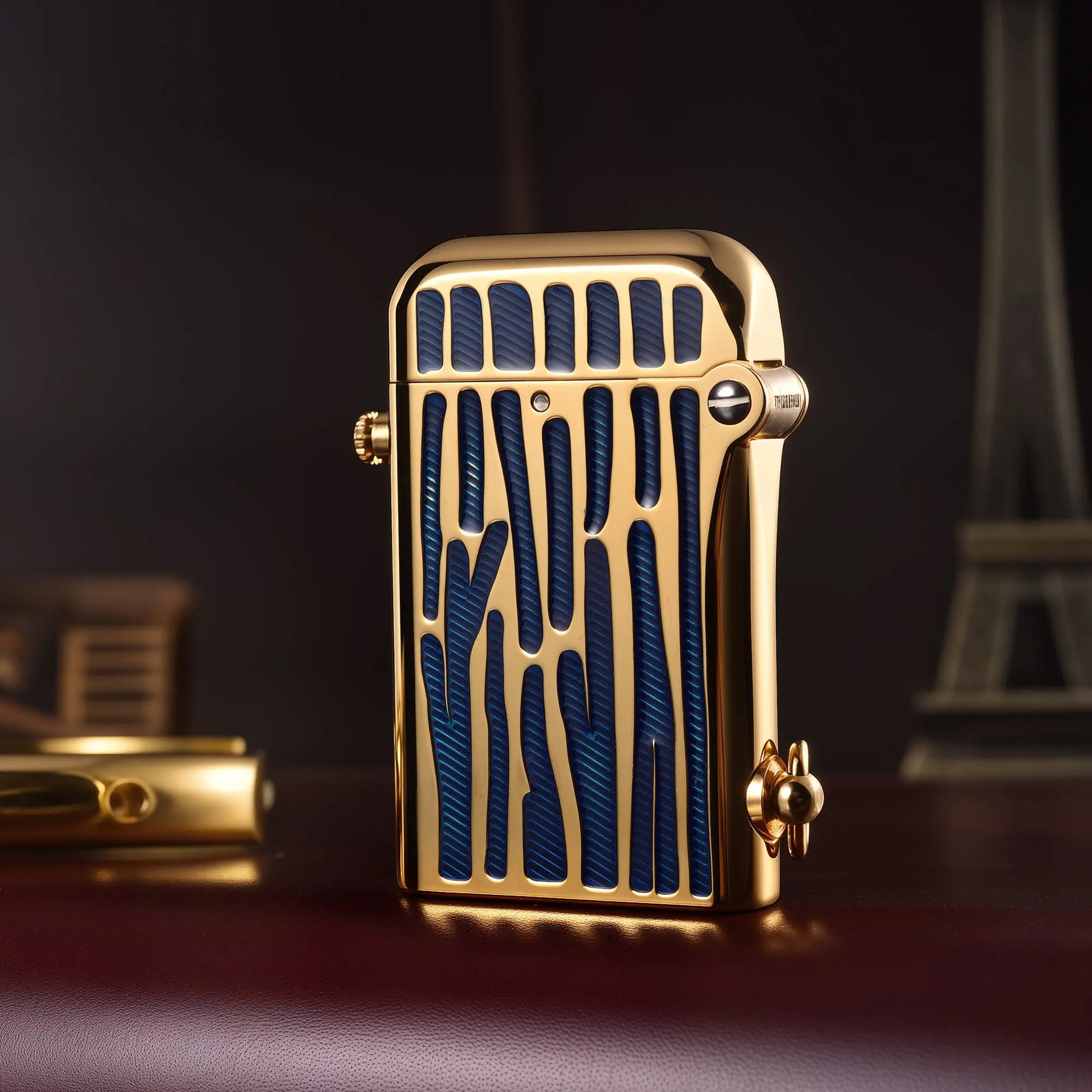 Double-Claw One-Touch Refillable Fluid Lighter, Luxury Gift for