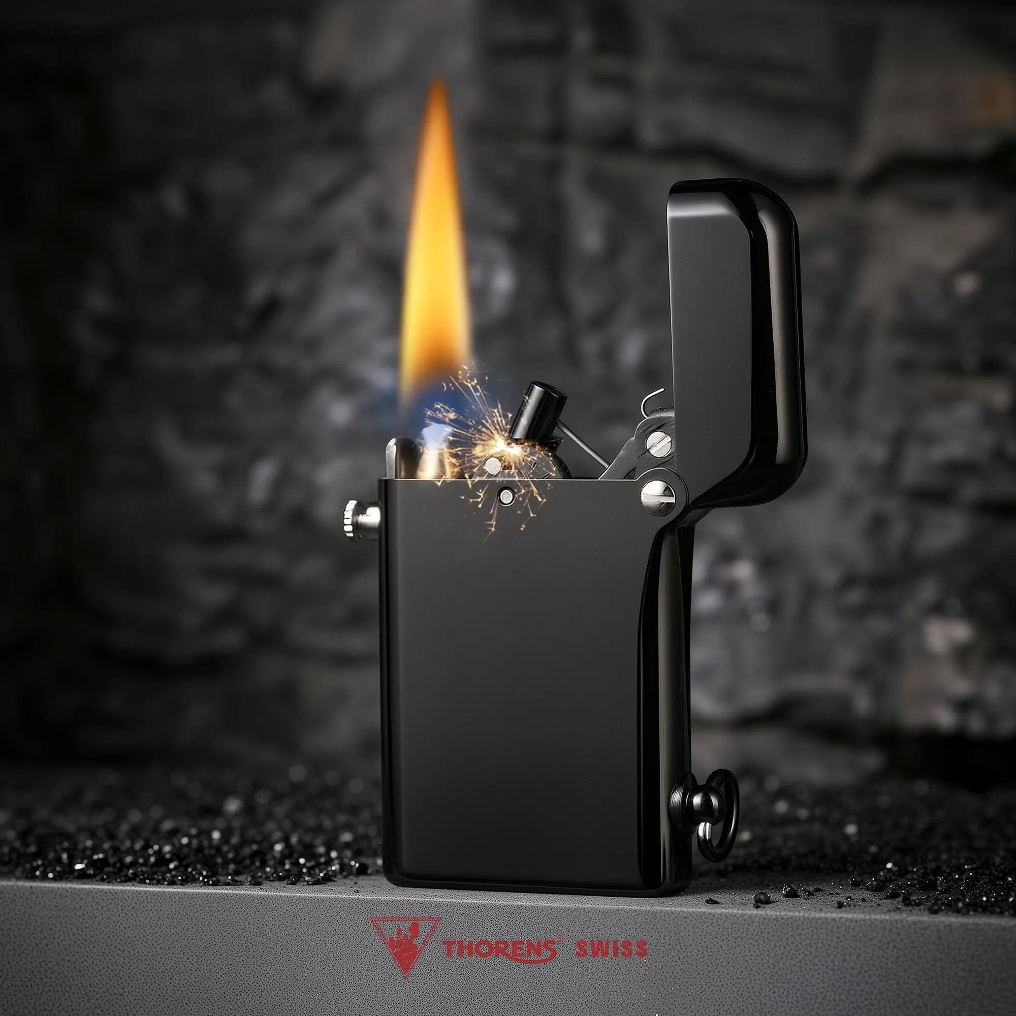 Double Claw Automatic Lighter in Glossy Black, Cigar Gift for Men