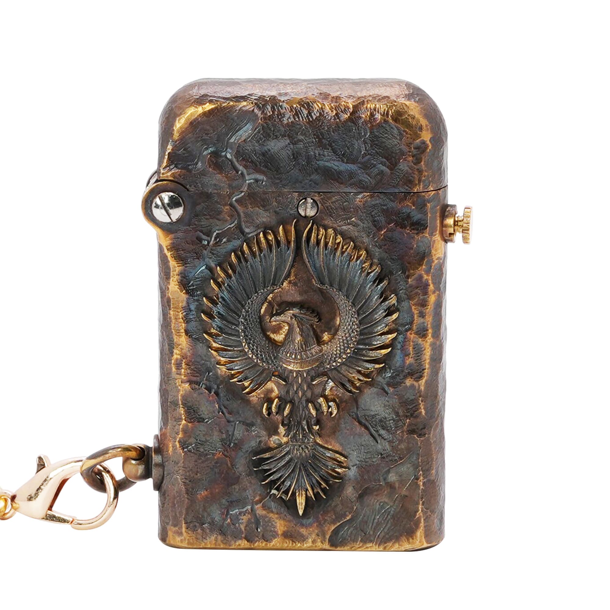 Automatic Double Claw Lighter – Vintage Brass Safety Lock Fluid
