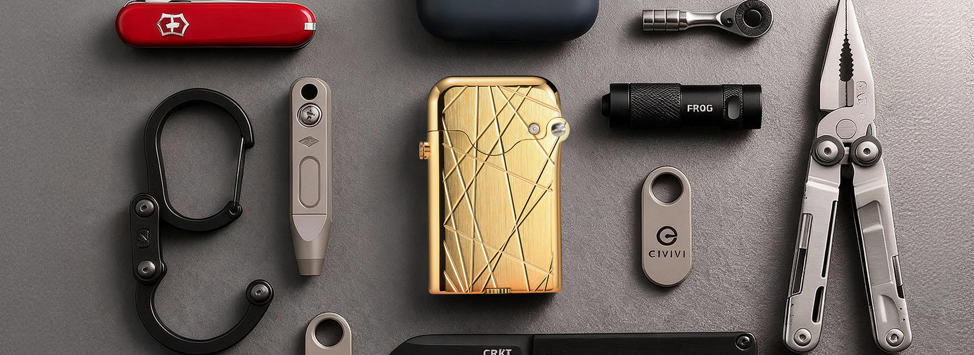 Gen 3 - Single Claw - Modern Grid - Gold