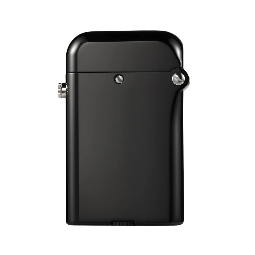 A Thorens Gen 4 Double Claw lighter in a mirror-polished silver finish, standing vertically to showcase its symmetrical double-arm mechanism and minimalist executive design.