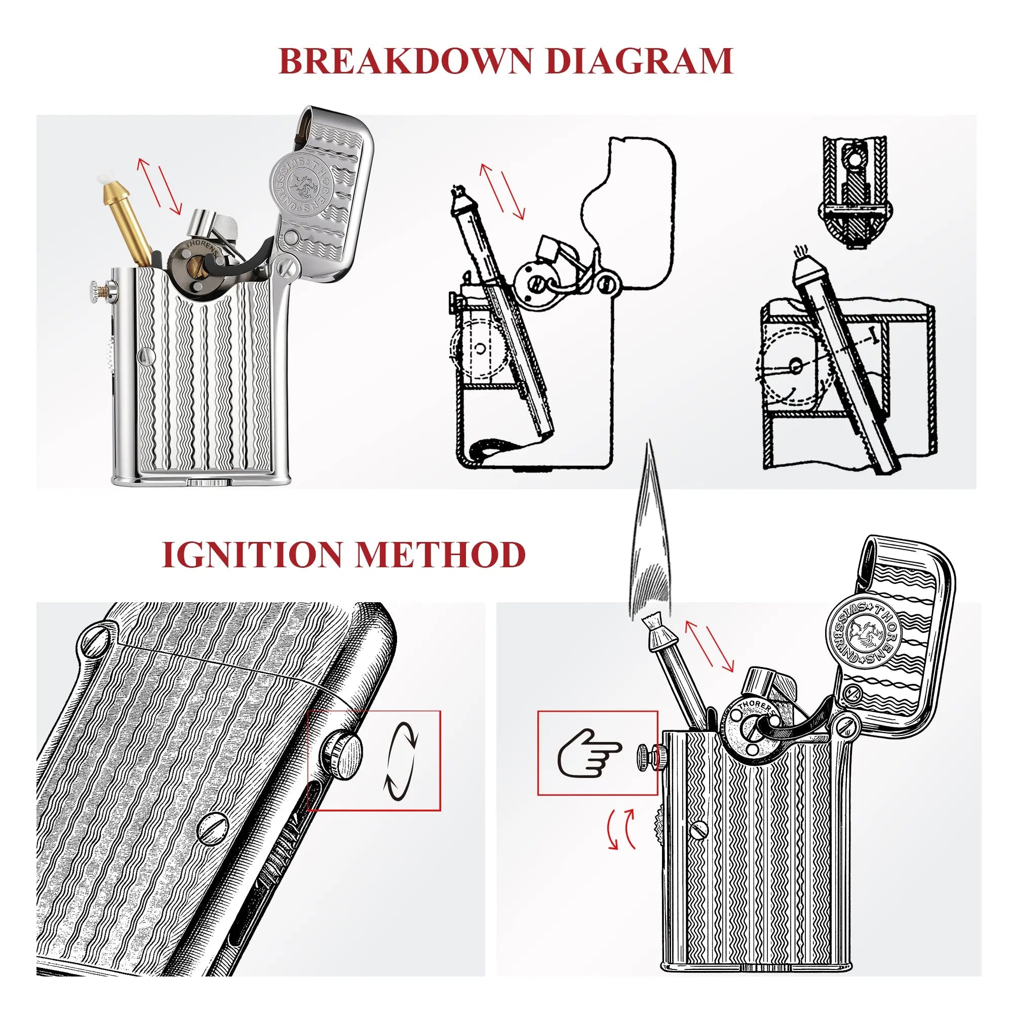 TELEFLAM Single Claw Refillable EDC Pipe Lighter Collectible Gift