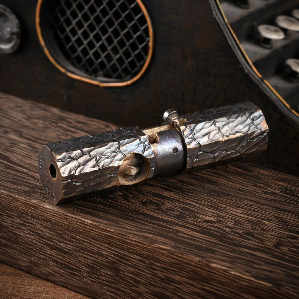 Source Trigger Texture Hand-Carved Automatic Trench Fluid Lighter, Unique Gift for Dad ...