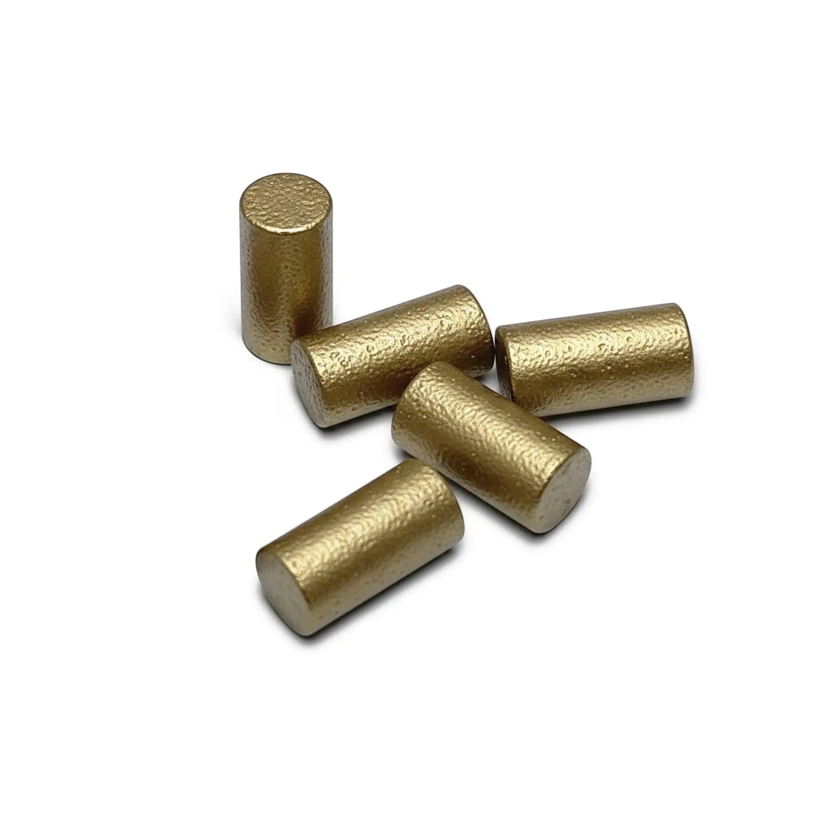 Thorens replacement lighter flints shown on a white background, featuring five cylindrical flints designed for mechanical lighter maintenance